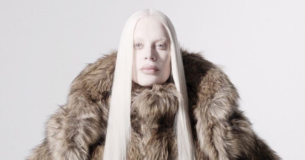 Kristen McMenamy Wears Juun. J Fall 2025 Like Fashion Armor Kristen McMenamy Wears Juun. J Fall 2025 Like Fashion Armor