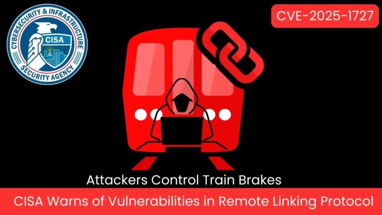 CISA Flags Remote Linking Protocol Flaws Allowing Attackers to Hijack Train Brake Systems
