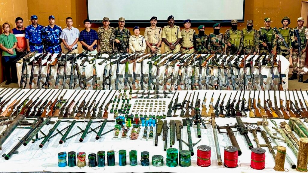 203 weapons, explosives recovered in Manipur hills | India News 203 weapons, explosives recovered in Manipur hills | India News
