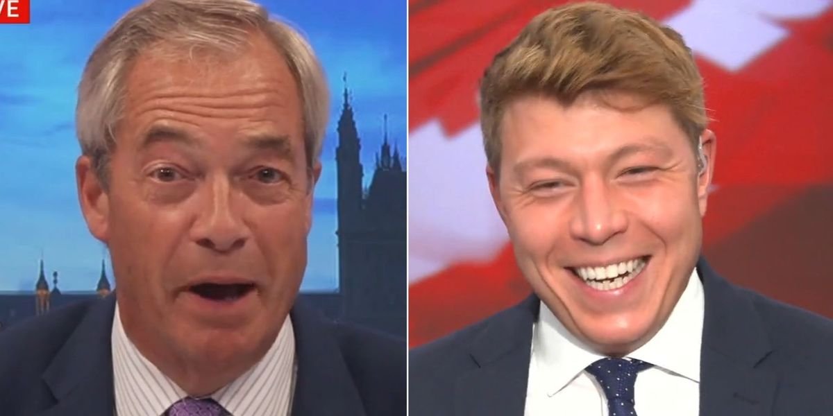 ‘Well done you!’ Nigel Farage checks in with Patrick Christys after people smuggling expose