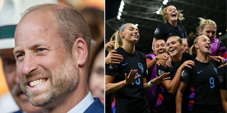 Prince William sends ‘proud’ message to ‘stunning’ Lionesses ahead of Spain clash