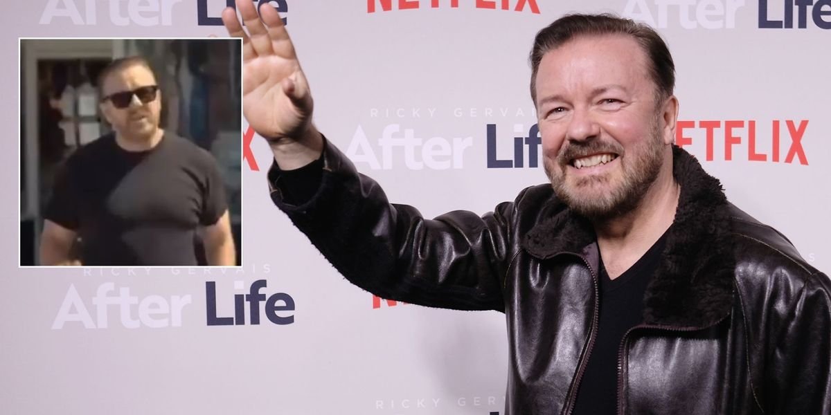 Ricky Gervais issues brilliant 8-word clap back as he’s accused of only playing ‘inconvenienced white guy’ roles
