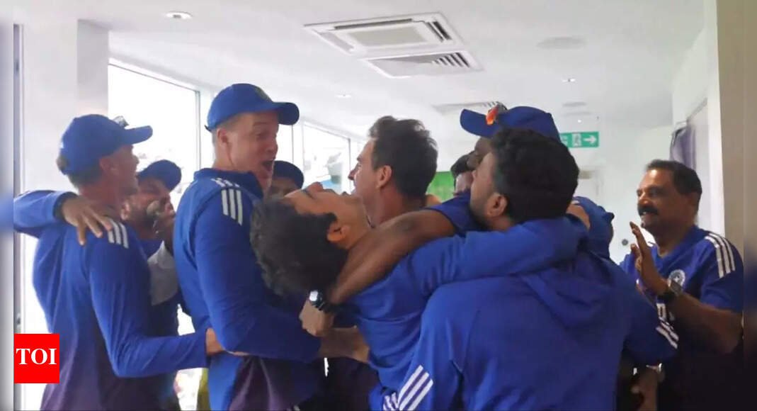 Watch: Gautam Gambhir and Team India coaches go wild after India pull off thrilling win at The Oval | Cricket News