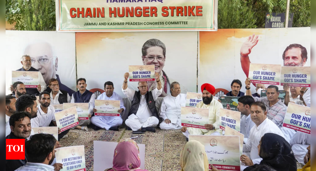 J&K: Congress starts hunger strikes for statehood, allies missing | India News