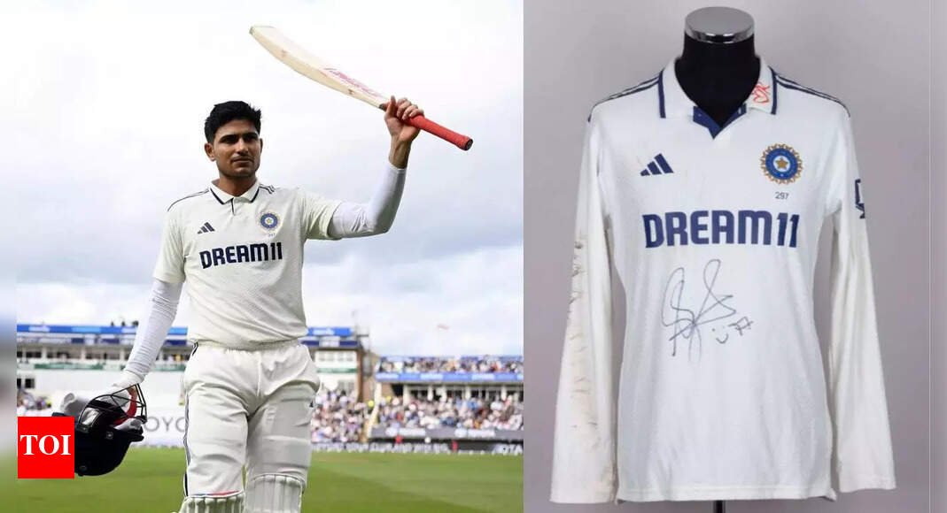 ₹5.41 lakh! Shubman Gill’s signed jersey fetches massive sum in auction; Rishabh Pant’s cap fetches over a lakh | Cricket News