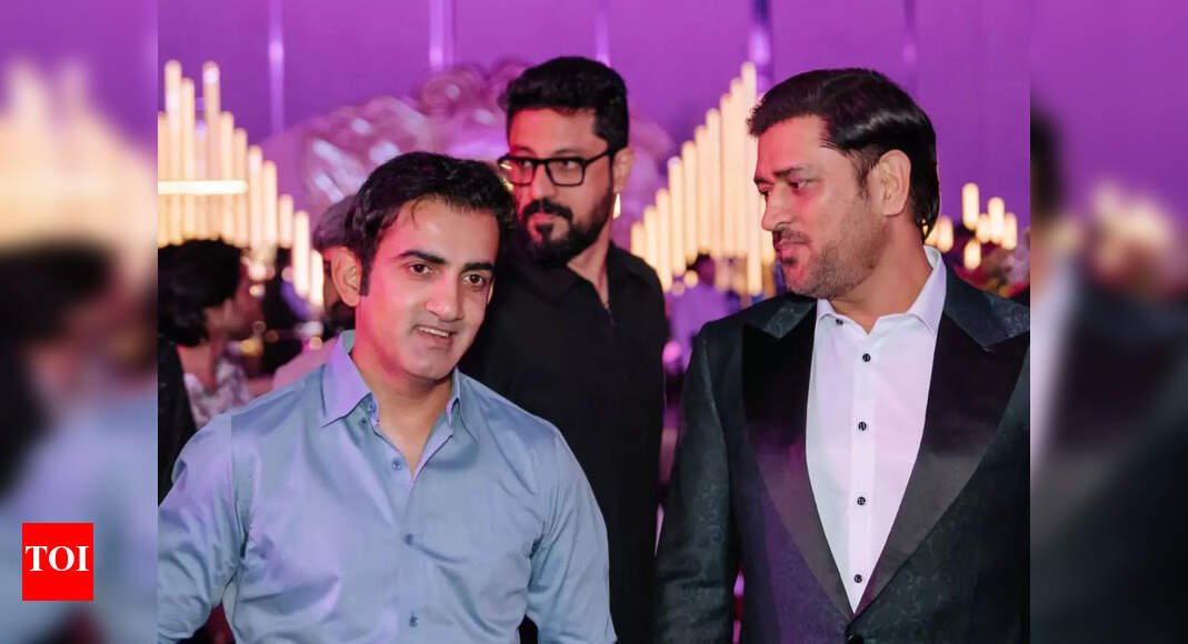 In pictures: MS Dhoni, Gautam Gambhir, Rohit Sharma, Suniel Shetty clicked at wedding | Cricket News