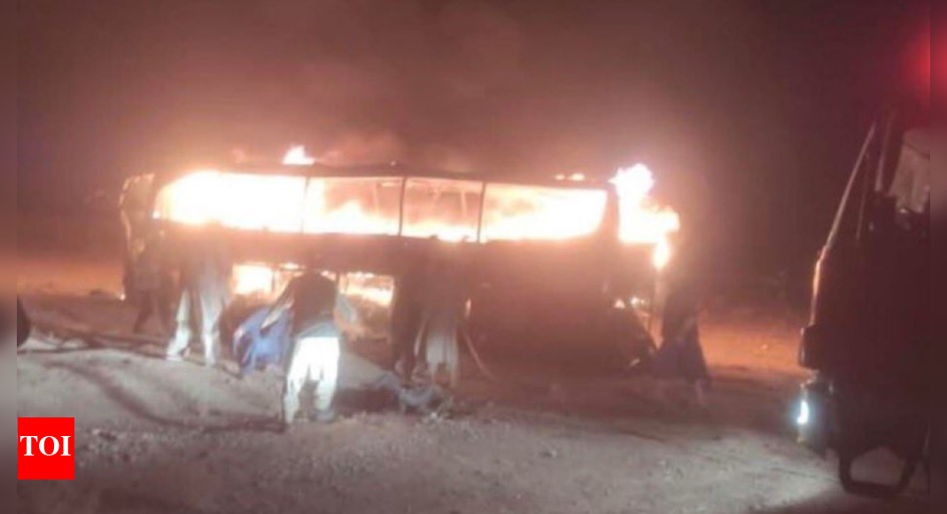 Afghanistan bus accident: Over 50 killed, including 17 children, after vehicle collides with truck, motorcycle – video