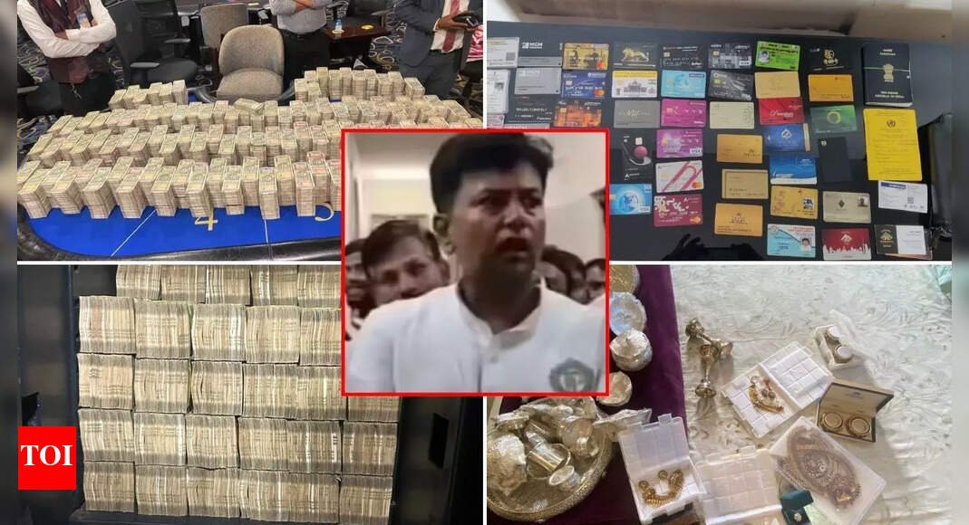 Illegal betting case: Karnataka Congress MLA KC Veerendra arrested with massive hoards of cash; gold worth Rs 6 crore seized | India News