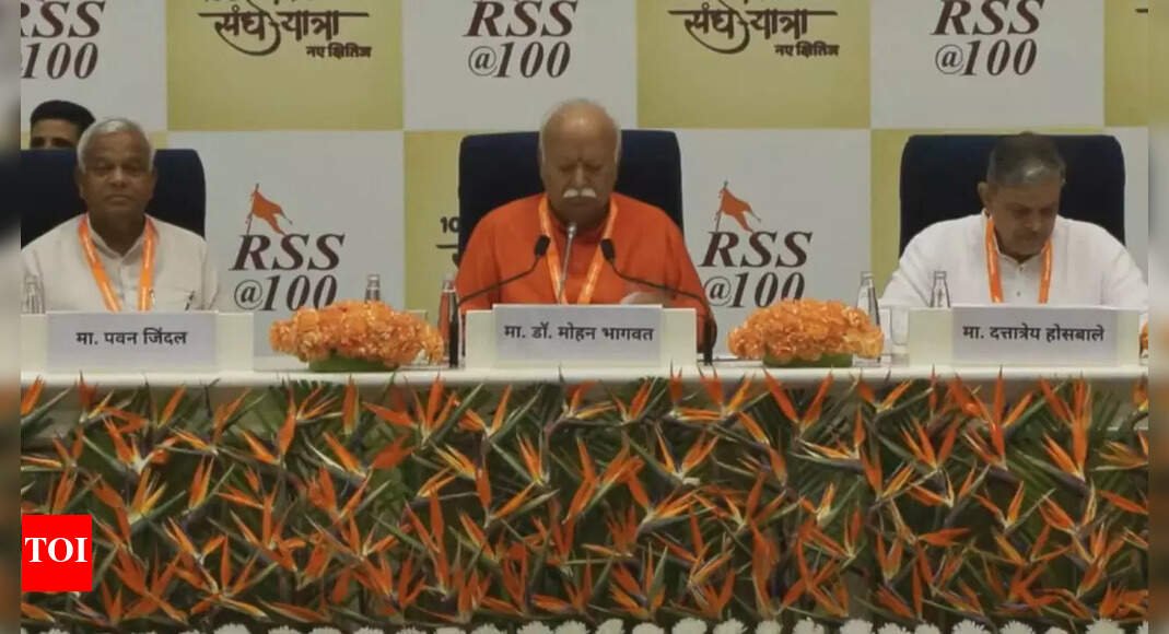100 years of Sangh: ‘No issue in learning English,’ RSS chief backs NEP – live updates | India News