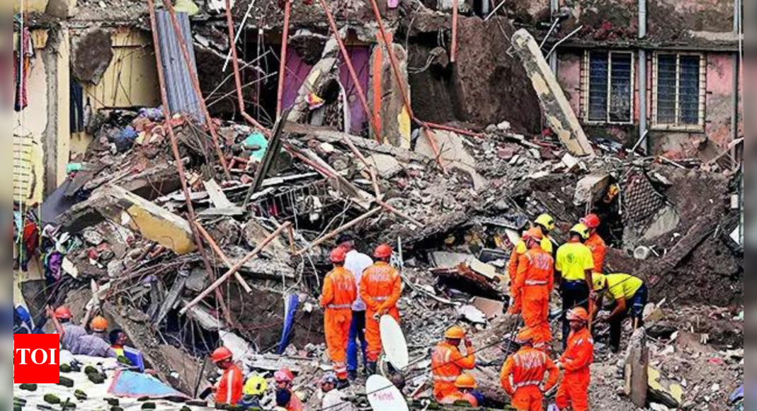 17 dead as part of decade-old unauthorised building crashes in Maharashtra; builder booked | Mumbai News