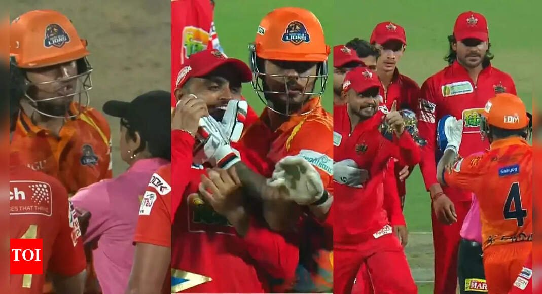 DPL 2025: Ugly brawl breaks out; Lady umpire intervenes – Watch | Cricket News