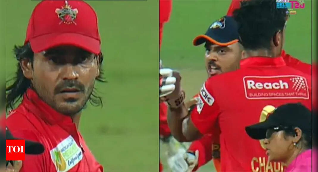 Watch: Tempers run high! Nitish Rana and Dignesh Rathi nearly come to blows in fiery DPL clash | Cricket News