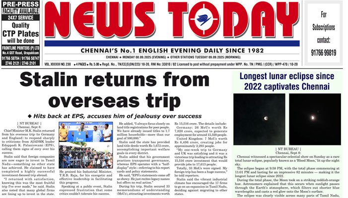 E-paper 08 September 2025 – News Today