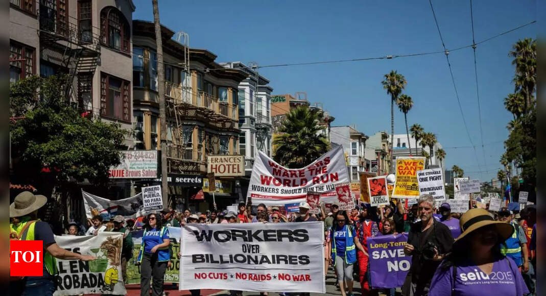 Labour Day in US: Protests rock multiple cities; crowds take aim at Trump’s policies