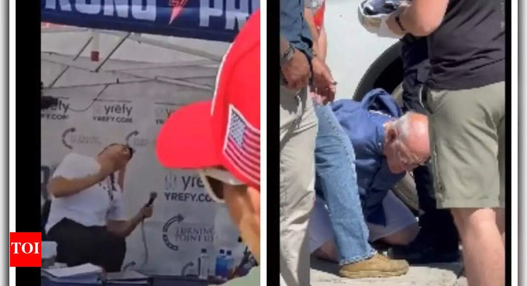 Who is Charlie Kirk shooter? Viral video shows elderly man being detained by police