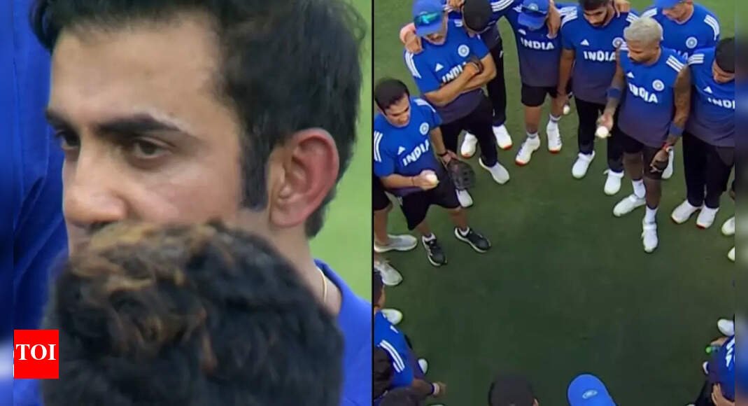 Watch: Fired-up Gautam Gambhir turns up the heat in India’s pre-match huddle vs Pakistan