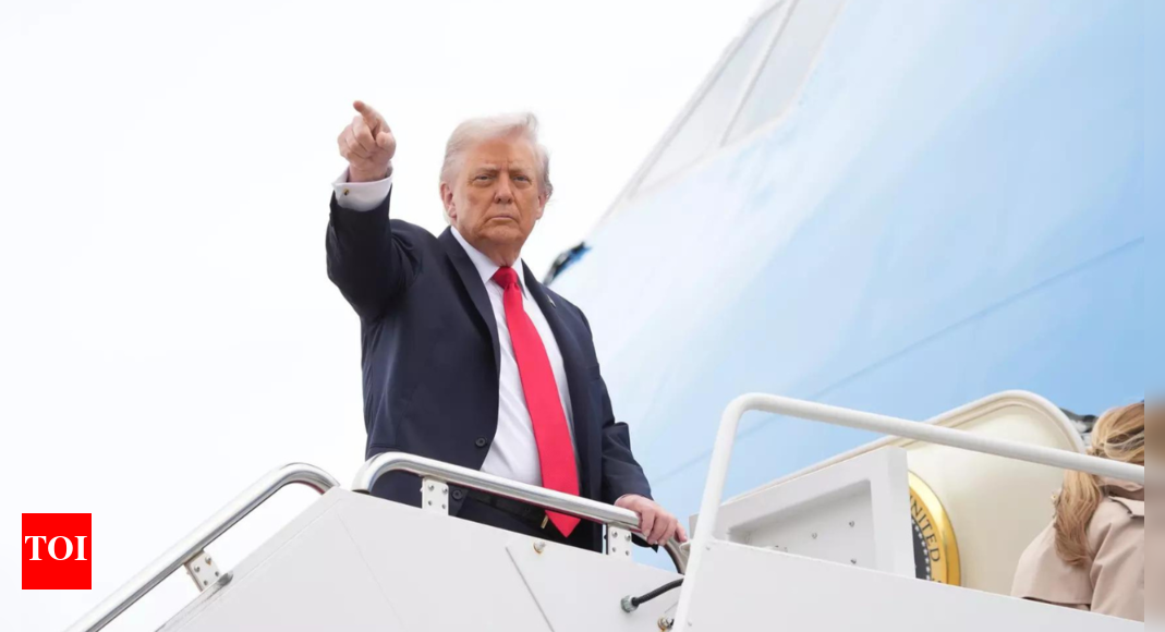 ‘Going to be a very big thing’: Trump lands in UK; Air Force One touches down at Stansted airport