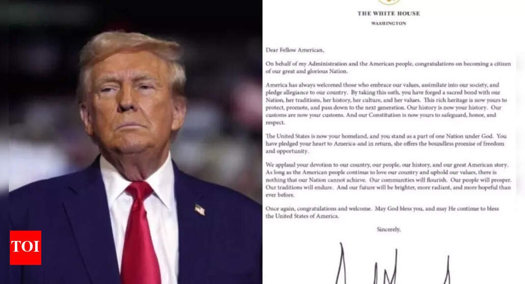 ‘Dear fellow American’: Trump’s congratulatory letter to new US citizens; says America welcomes those who ‘assimilate’