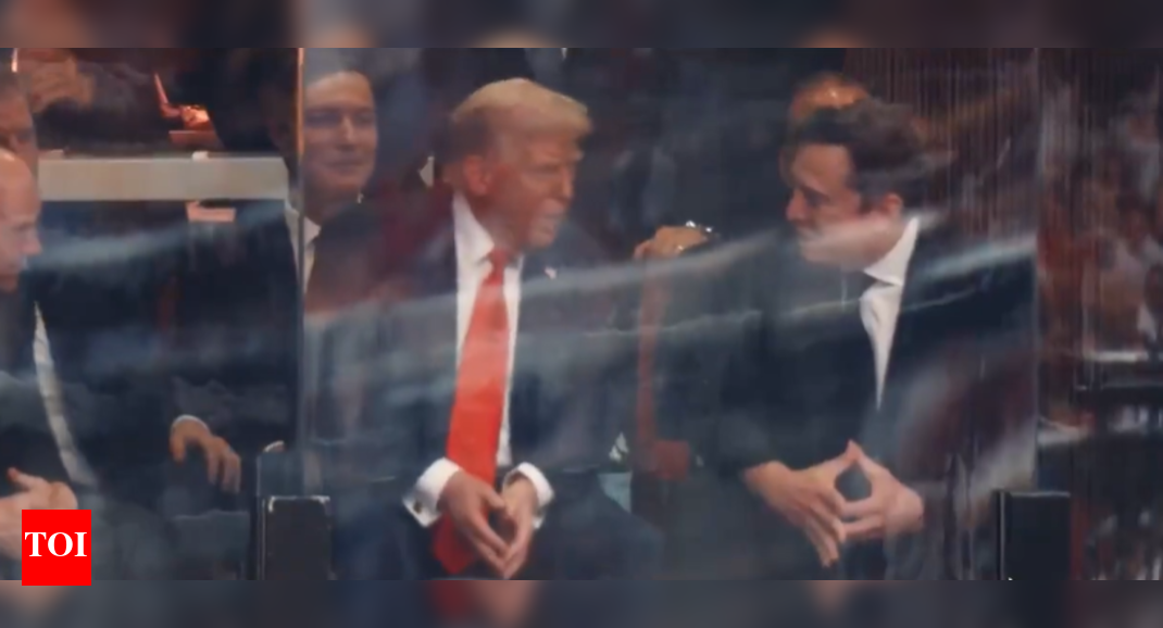 Friends again? Donald Trump, Elon Musk interact at Charlie Kirk’s memorial service – watch