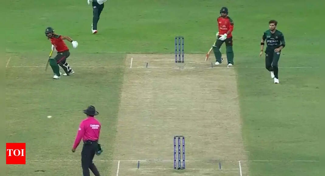 Asia Cup: Hilarious Pakistan fumble run out chance against Bangladesh – watch | Cricket News