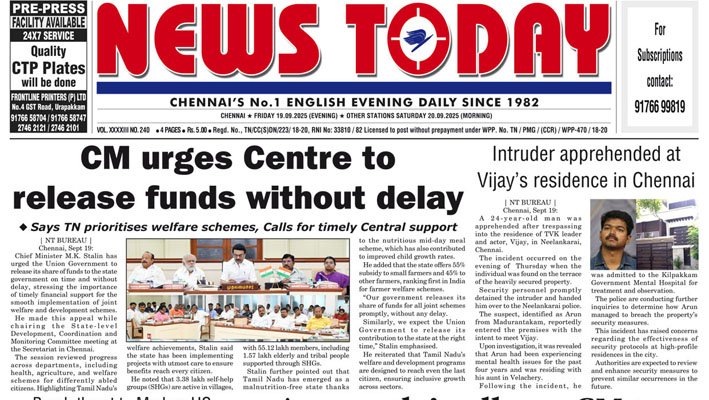 E-paper 19 September 2025 – News Today