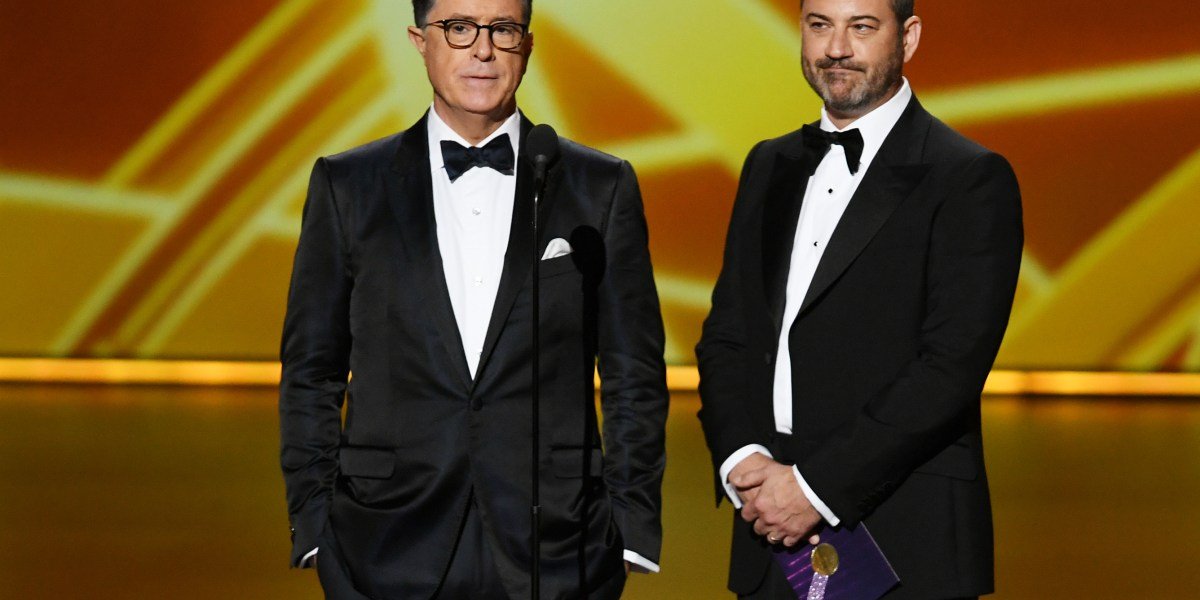 ‘Lots of gasps and dropped jaws’: Stephen Colbert learned of Jimmy Kimmel’s suspension while taping his own canceled CBS show