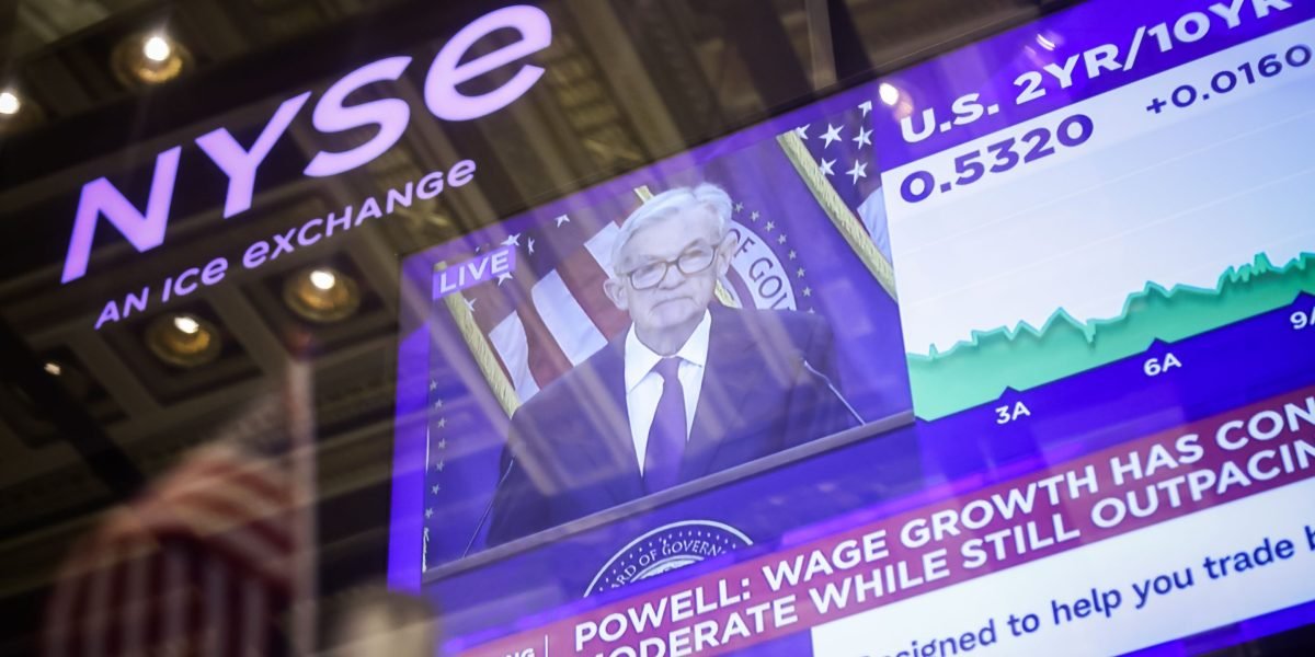 U.S. stocks are chipping away at Europe’s outperformance, and Powell slipped in this dovish signal