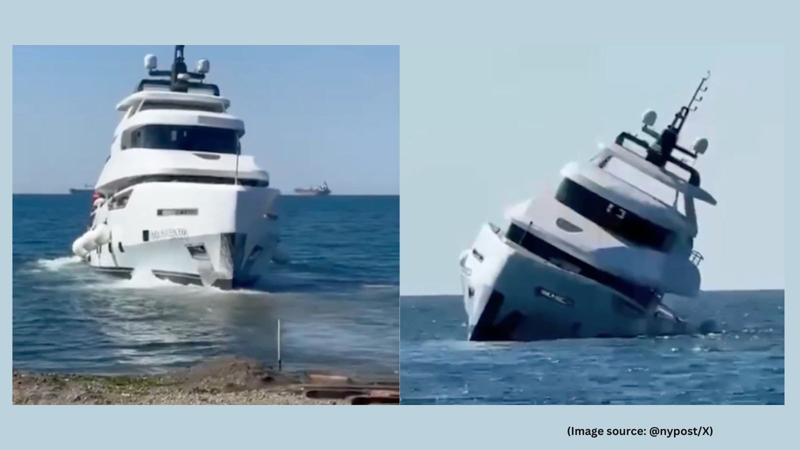 ‘Gen Z, building yachts now’:  million luxury yacht sinks minutes after launch in Turkey, owner jumps into sea. Watch | Trending News