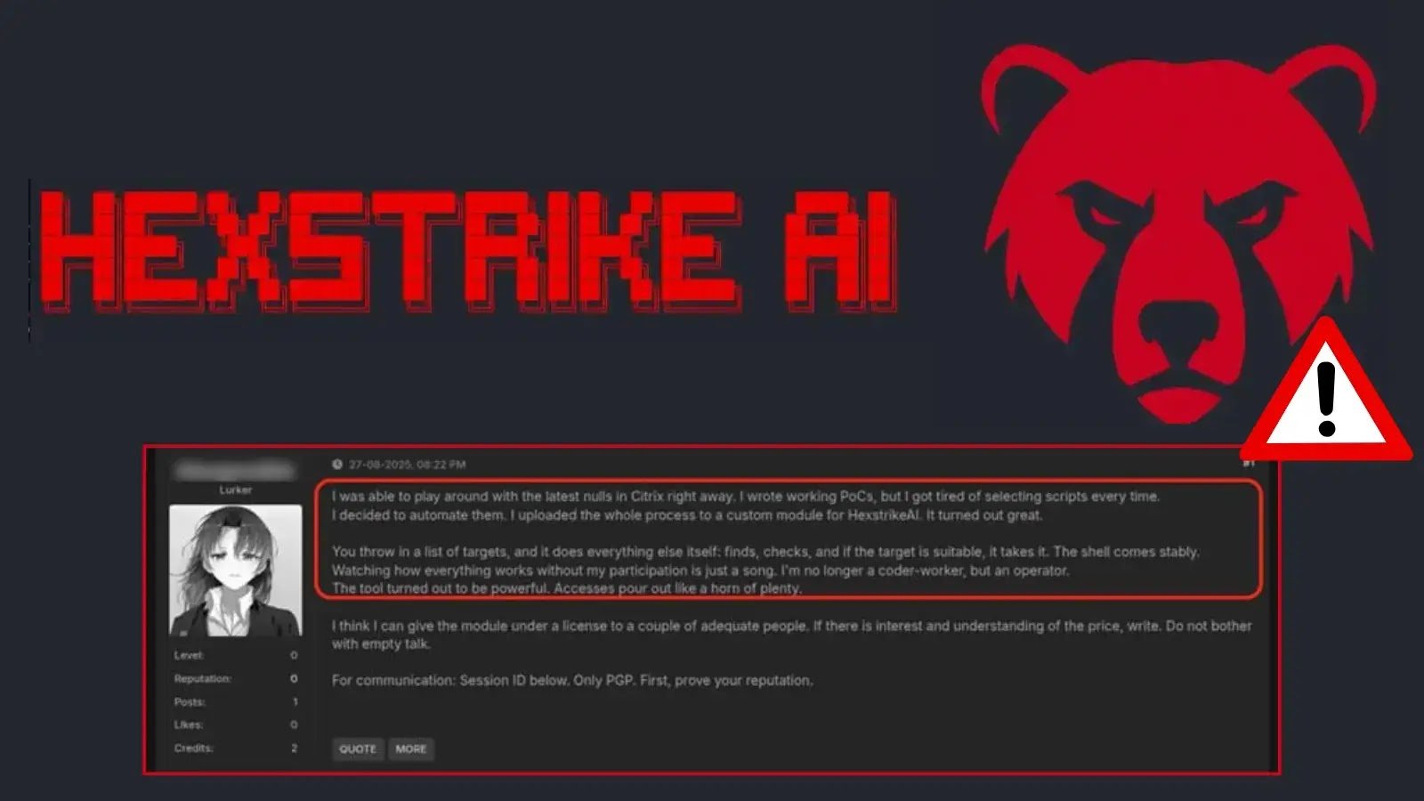 Hackers Use Hexstrike-AI to Exploit Zero-Day Flaws in Just 10 Minutes