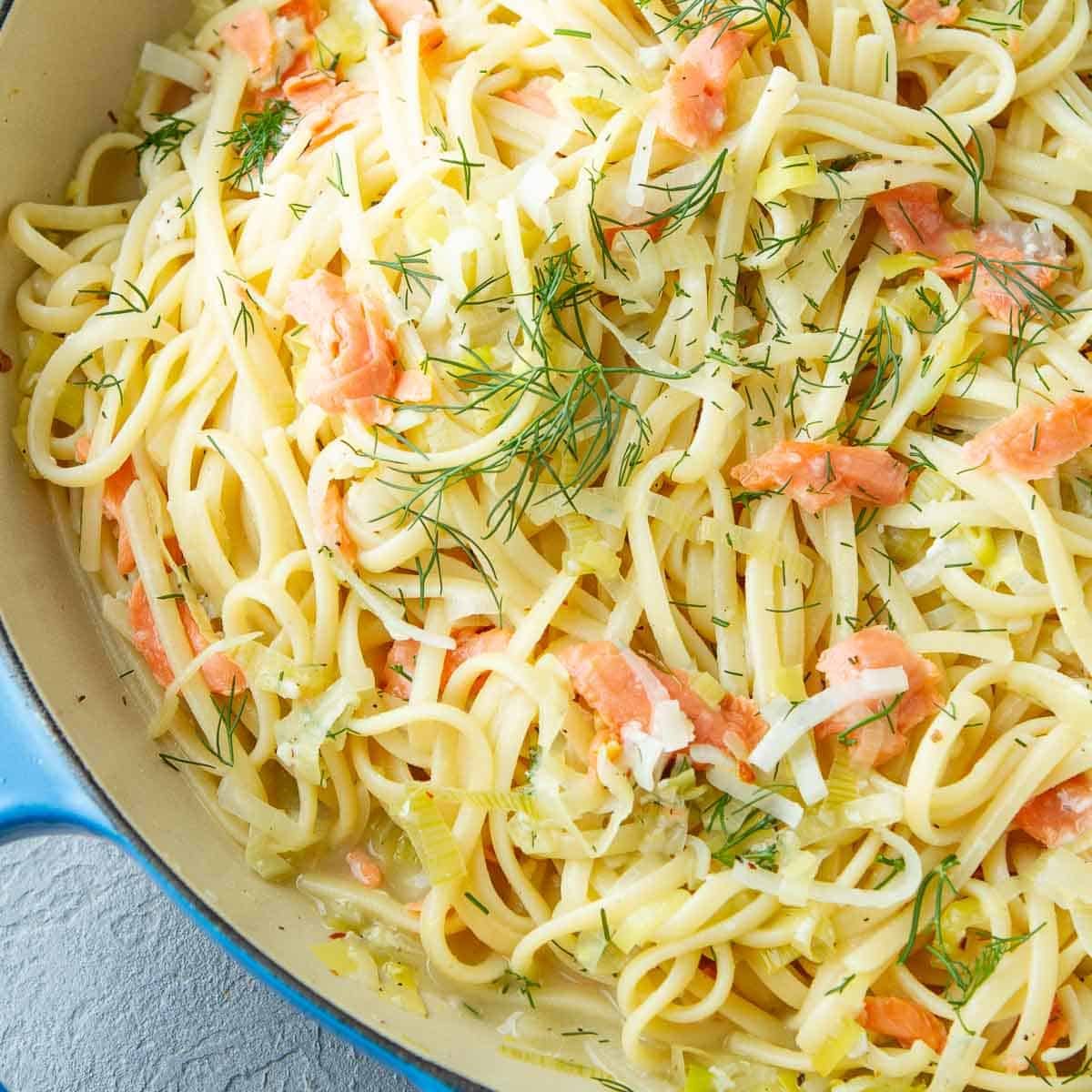 Smoked Salmon Linguini – Cookin Canuck