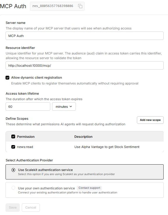 Implementing OAuth 2.1 for MCP Servers with Scalekit: A Step-by-Step Coding Tutorial