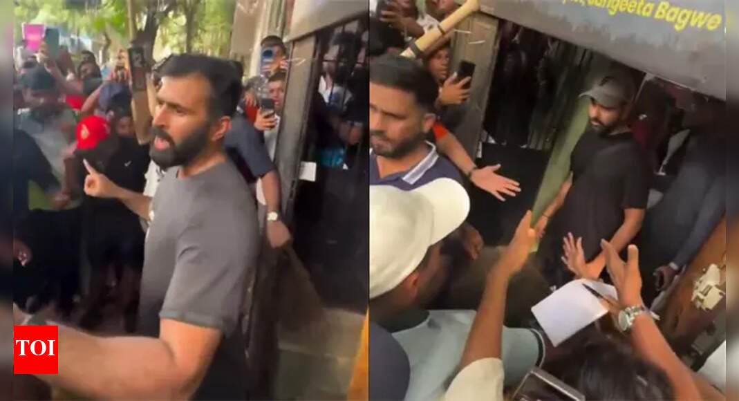 ‘Usko lagna nahi chahiye!’: Abhishek Nayar turns bodyguard for Rohit Sharma amid chaos at Mumbai’s Shivaji Park – WATCH | Cricket News