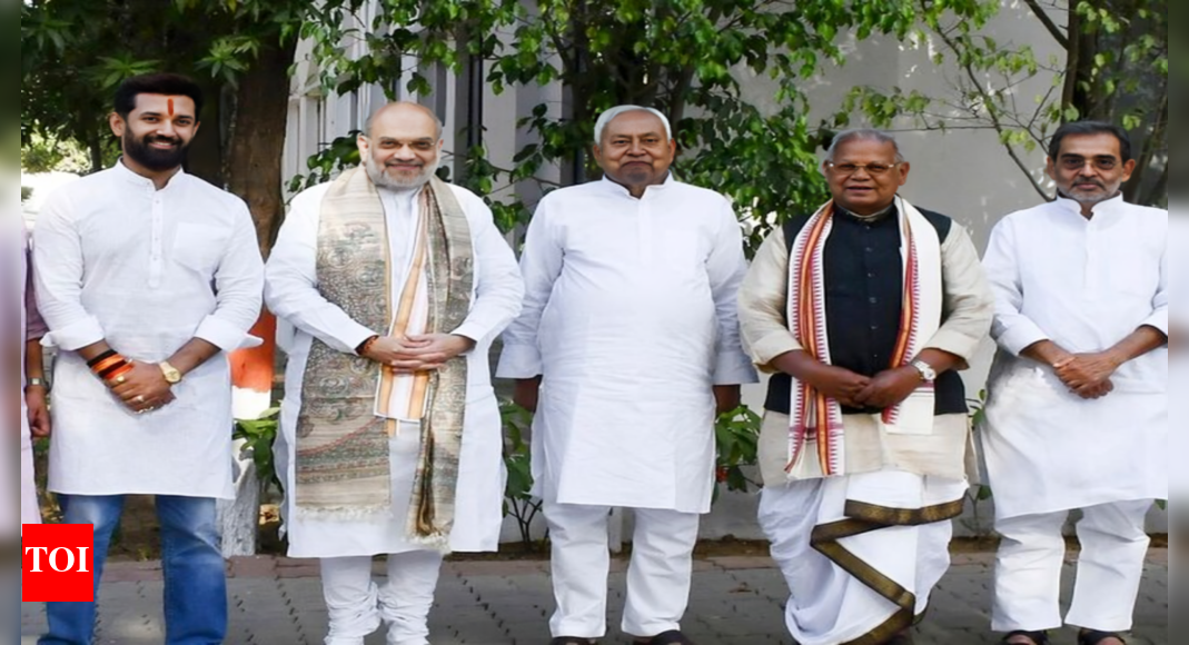 Bihar polls: BJP and JD(U) get 101 seats each, Chirag 29, Manjhi and Kushwaha 6 each | India News