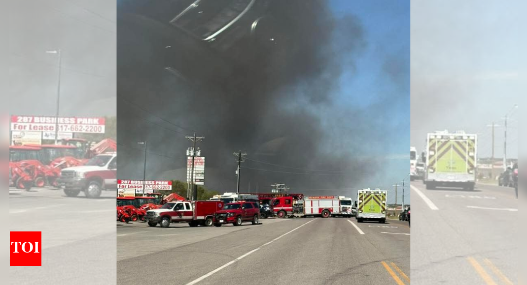Texas plane crash: Massive fire erupts after multiple trucks hit near Hicks Airfield in Fort Worth; 2 dead