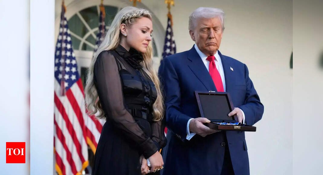 ‘American patriot of the highest quality’: Trump awards Presidential Medal of Freedom posthumously to Charlie Kirk- watch