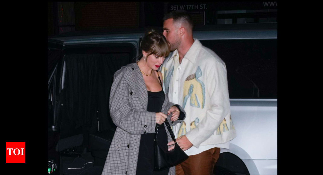 Taylor Swift turns heads in red and black as she celebrated Kansas City Chiefs’ win with Travis Kelce sparking chaos among fans | NFL News
