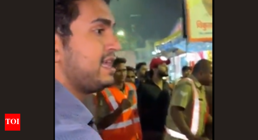 Watch: UP man abuses, forces car driver to kneel and apologise over parking dispute; Congress links him to BJP | India News