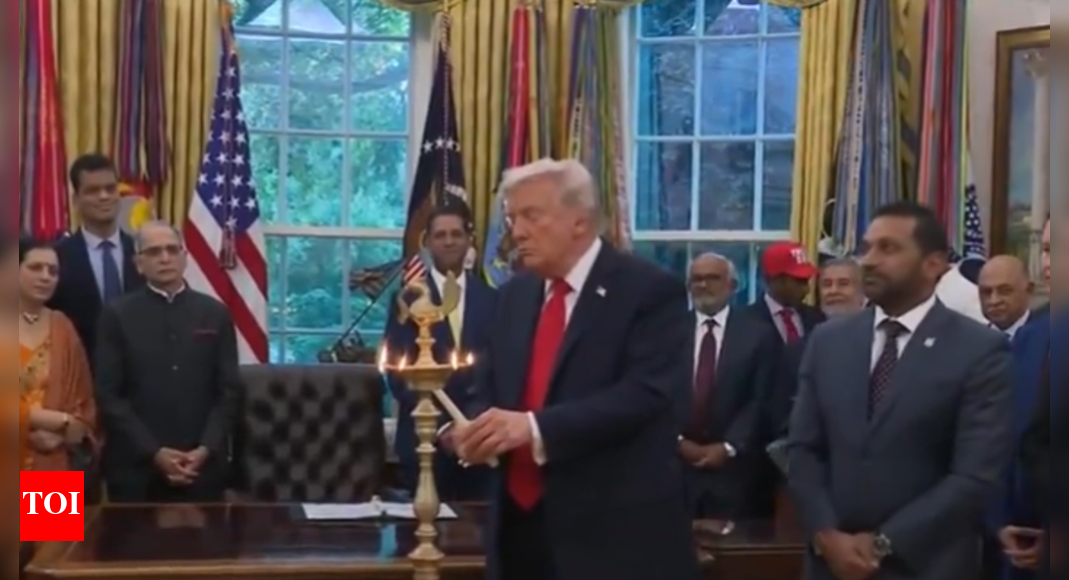 Diwali at White House: Donald Trump lights lamps, says ‘spoke with PM Modi, discussed trade, Pakistan’ – watch