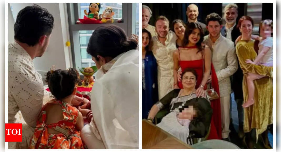Priyanka Chopra performs Lakshmi puja with Nick Jonas, Malti Marie in her intimate Diwali celebration with family and friends | Hindi Movie News