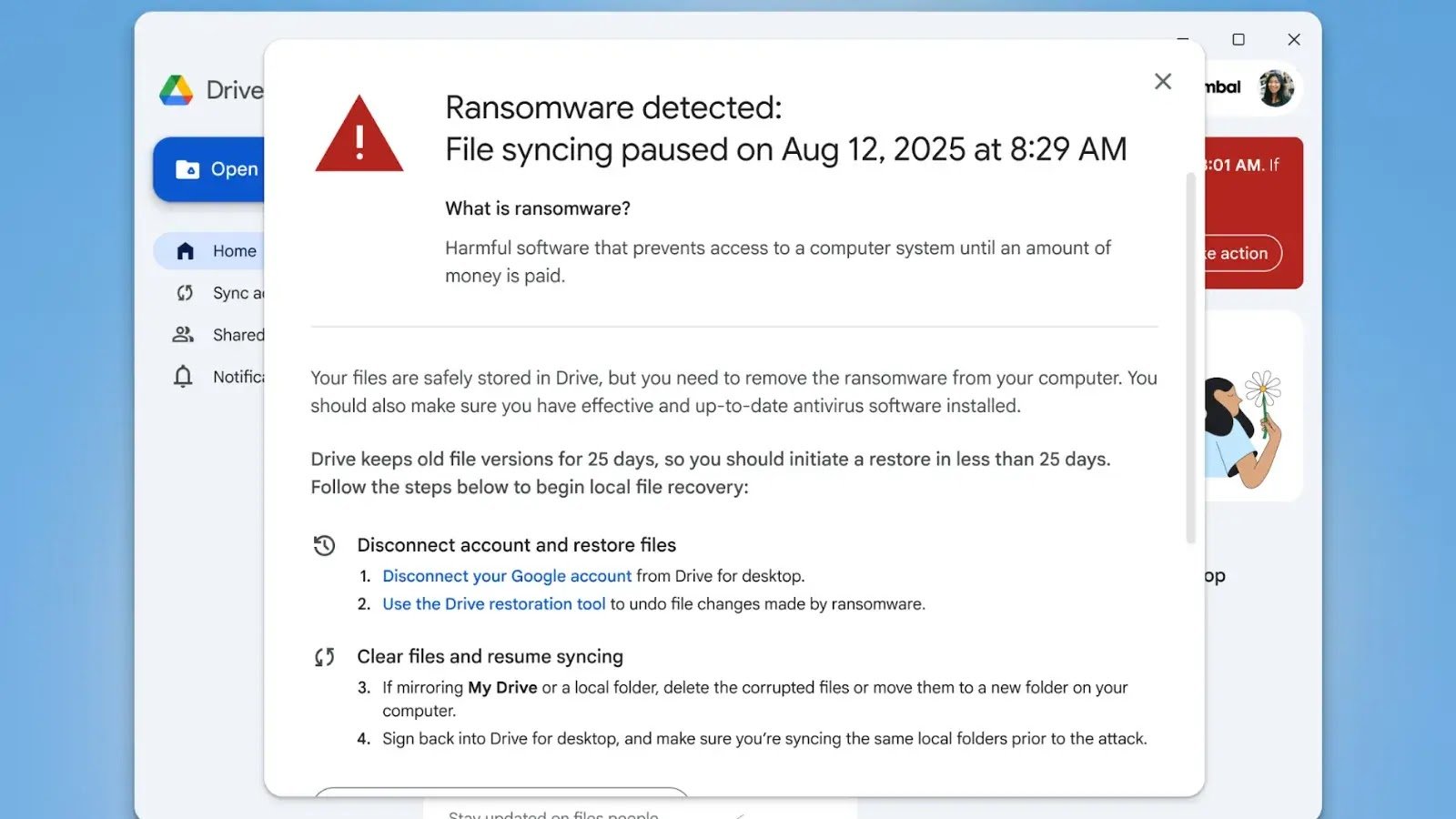 Google Drive Desktop Gets AI-Powered Ransomware Detection to Block Cyberattacks