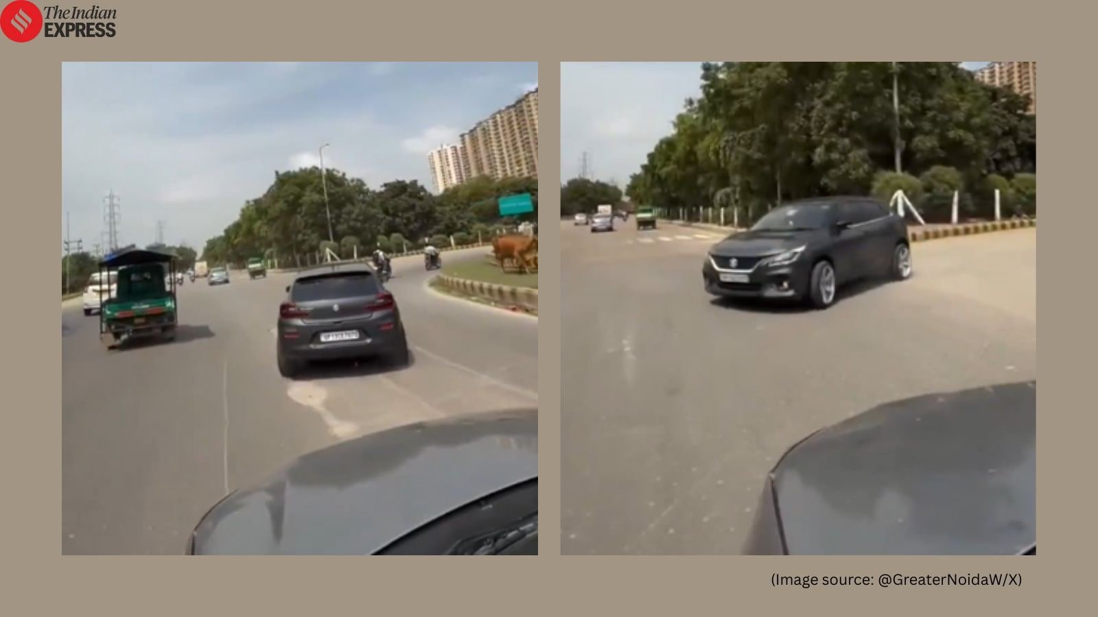 Viral video shows Greater Noida man recklessly driving Baleno; police impose Rs 57,500 challan: ‘Cancel the driving license’ | Trending News