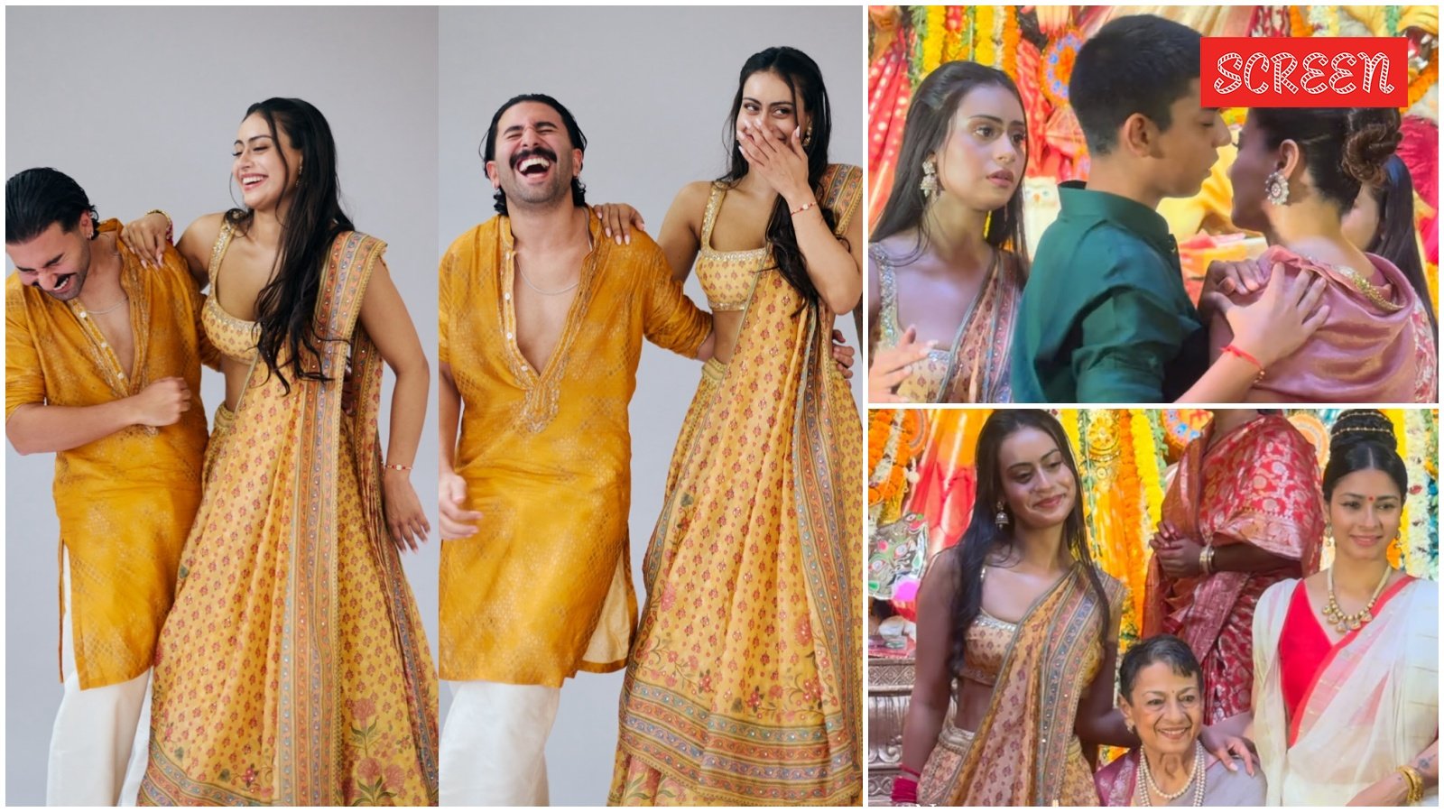 Kajol’s daughter Nysa shares heartwarming moment with grandmother Tanuja, arrives with BFF Orry, brother Yug at Durga Puja festivities | Bollywood News